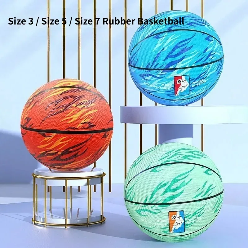 

#3 #5 #7 Premium Rubber Basketball, Durable Training Competition Basketball
