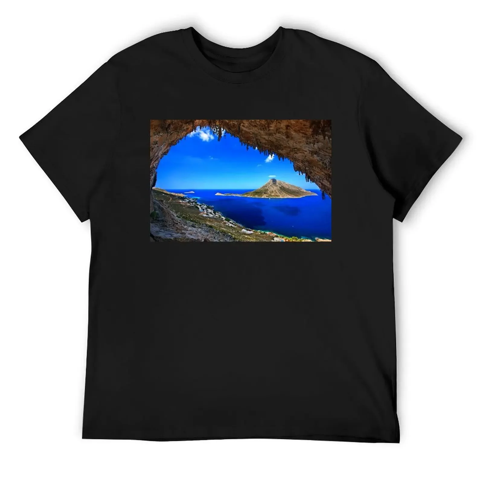 

Grande Grotta, climbing paradise - Kalymnos island T-Shirt anime shirts graphic tee mens designer t shirt