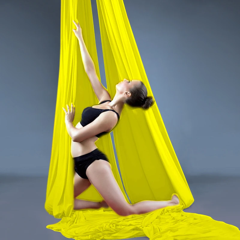 High Quality 13 yards 12 Meters Nylon Aerial Silk Low Stretch Fabric Yoga Hammock for GYM Home Outdoor Pilates Yoga Belt