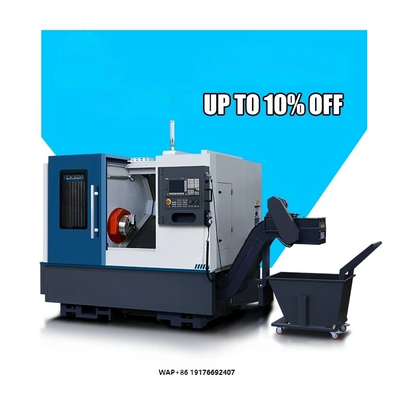 High-Precision TCK50A Slant Bed Lathe CNC Compact Industrial Machine Tool for Precision Metalworking High Productivity