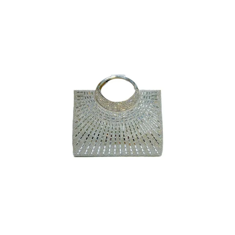 

Ring - shaped handbag, shiny diamond - studded party bag, luxurious - designed ladies' banquet bag