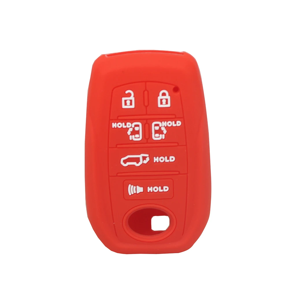 Xinyuexin 6 Button Silicone Car Key Case Cover Remote Protector Holder Shell Fob for Toyota Sienna Key 2021-2022 Car Accessories