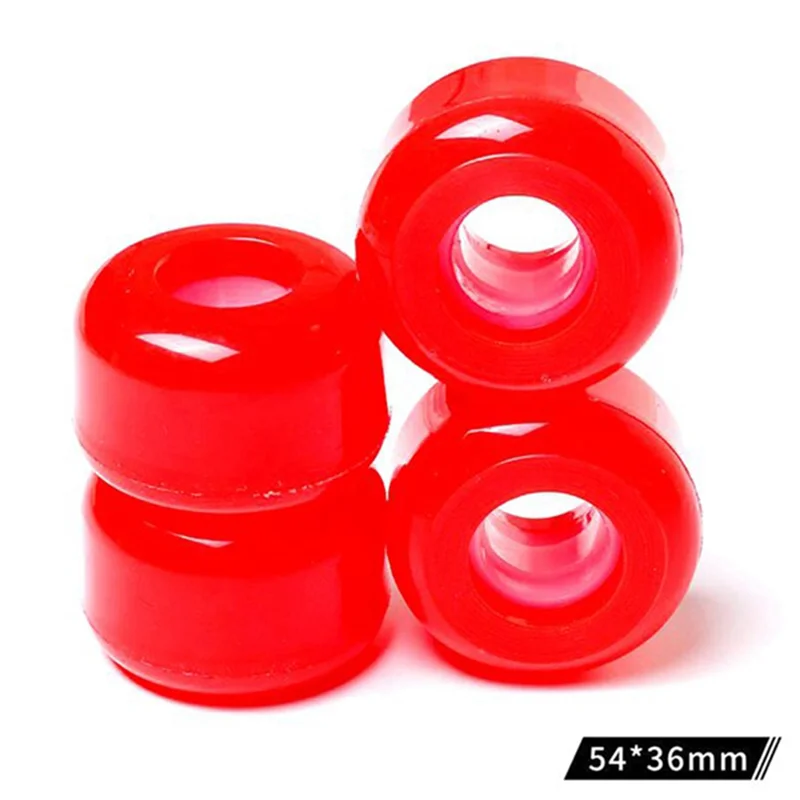 4 buah/set papan seluncur roda Panjang 54mm x 36mm 82A roda akrobat Skateboard roda Downspeed roda PU, putih