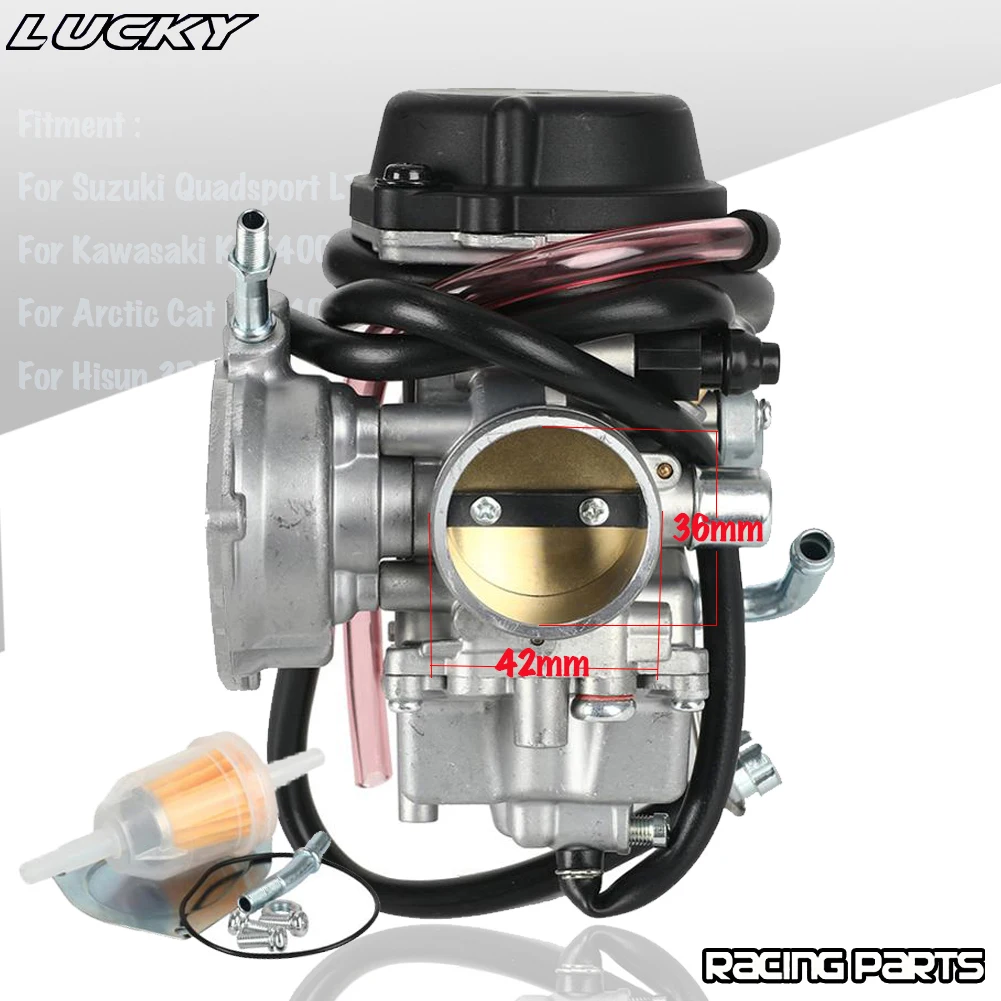 

PD36J Carburetor For Suzuki LT-Z400 03-07 For Yamaha Raptor 350 04-13 For Kawasaki KFX400 03-06 For Arctic Cat DVX400 04-08 ATV