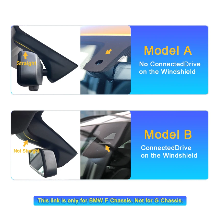 4K 2160P 설치가 쉬운 자동차 비디오 레코더 대시 캠 카메라 BMW x1 f48 f20 f25 f10 f34 f07 f80 f82 x5 f11 f32 f33 f36 X2 F43