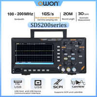 OWON Digital Oscilloscope SDS Series 2CH 1GS/s 20M FFT+25MHz 14 bit 125MSa/s Signal Generator SDS210S-SDS215S-SDS220S