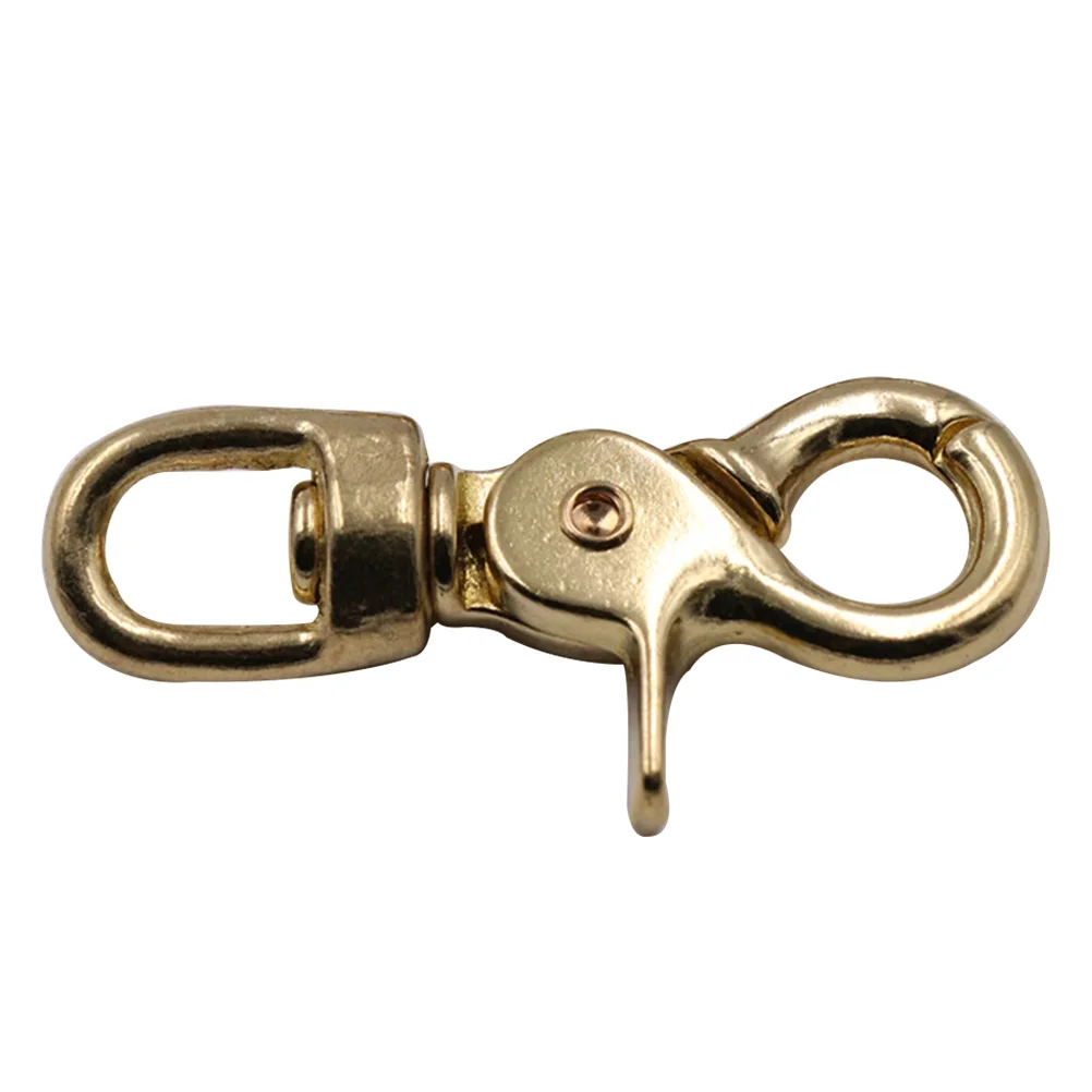 

Brass Snap Hook Keychain Hardware Oval Swivel Trigger Clip For Bags Straps Leathercraft Belting Connectors Non-Rust Solid