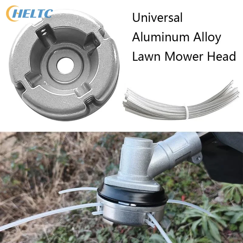 Silver Universal Aluminum Alloy Lawn Mower Head And Replacement Nylon Steel For Lawn Mowing Line Lawn Mower Weed Head Accessorie