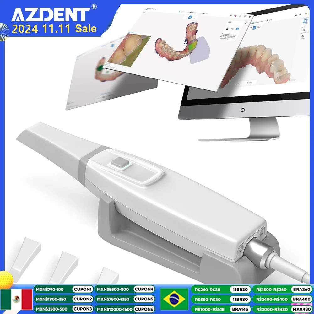 AZDENT Dental Intra-oral 3D Scanner with Software Real Color CAD/CAM Chair Side System 3D Dental Scanner