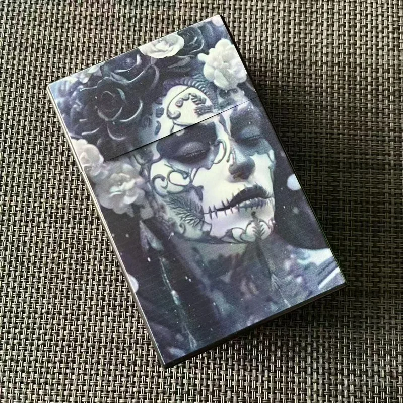 Halloween gift Cigarette Box Personalized Diverse patterns large capacity flip up Waterproof Cigarette case Smoking Gadgets view 6