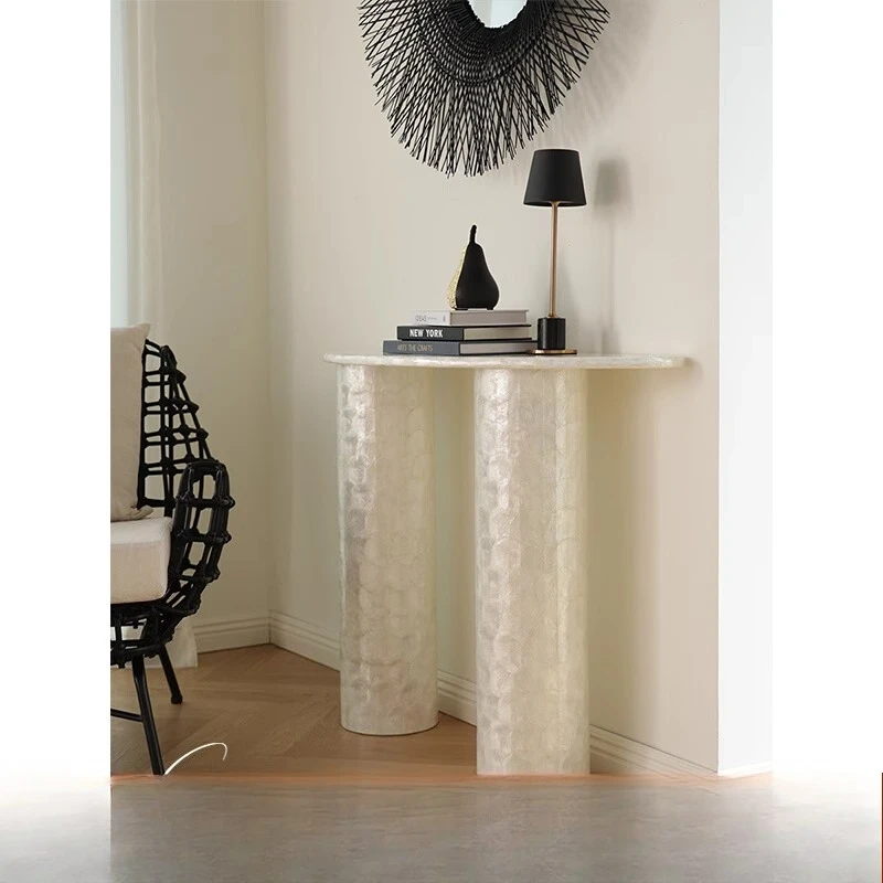 

Nanyang Semicircular Shell Art Creative Entrance Counter Table