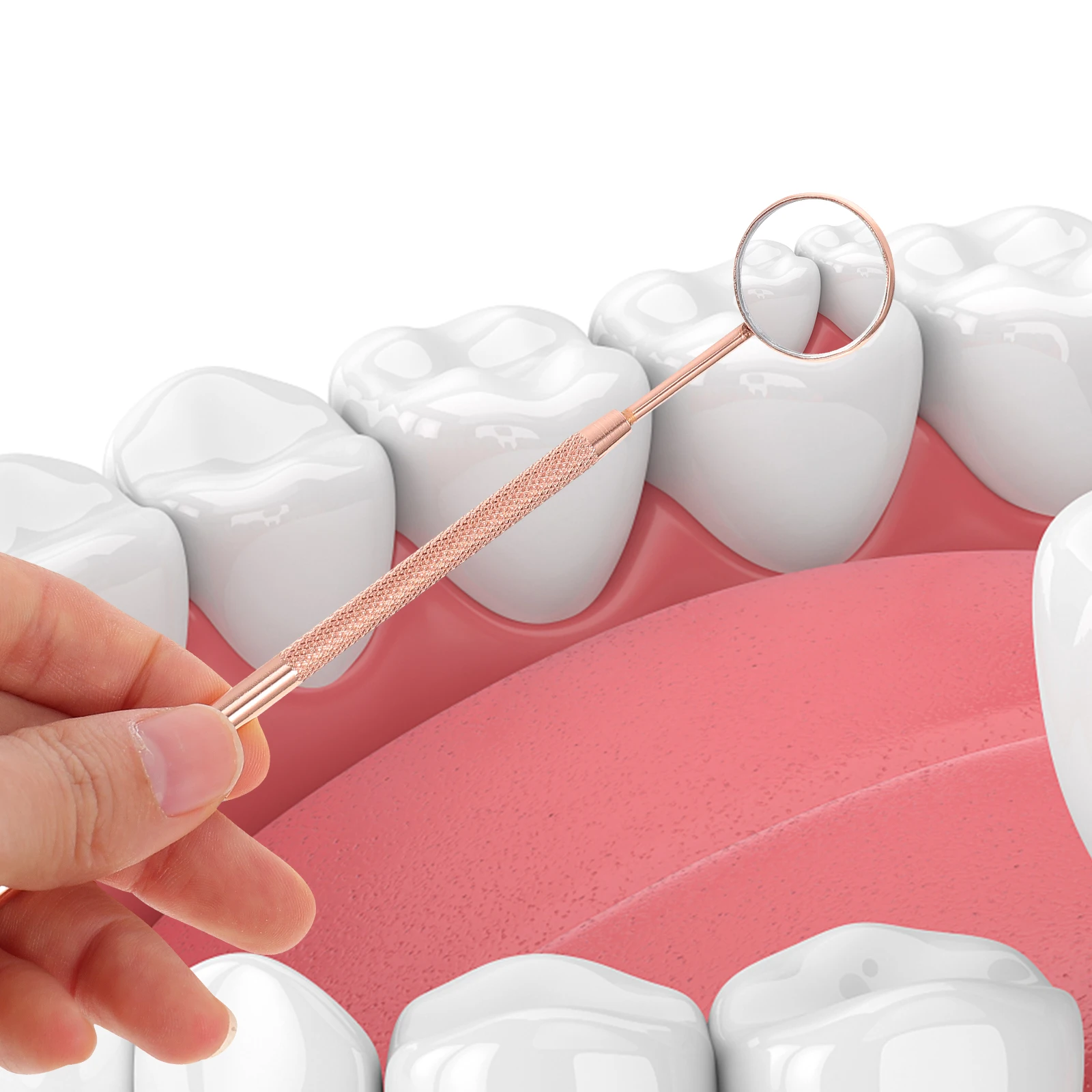 

3pcs Stainless Steel Dental Mirrors Small Lightweight Portable For Teeth Inspection Lash Extension Tools Handheld Makeup Mirror