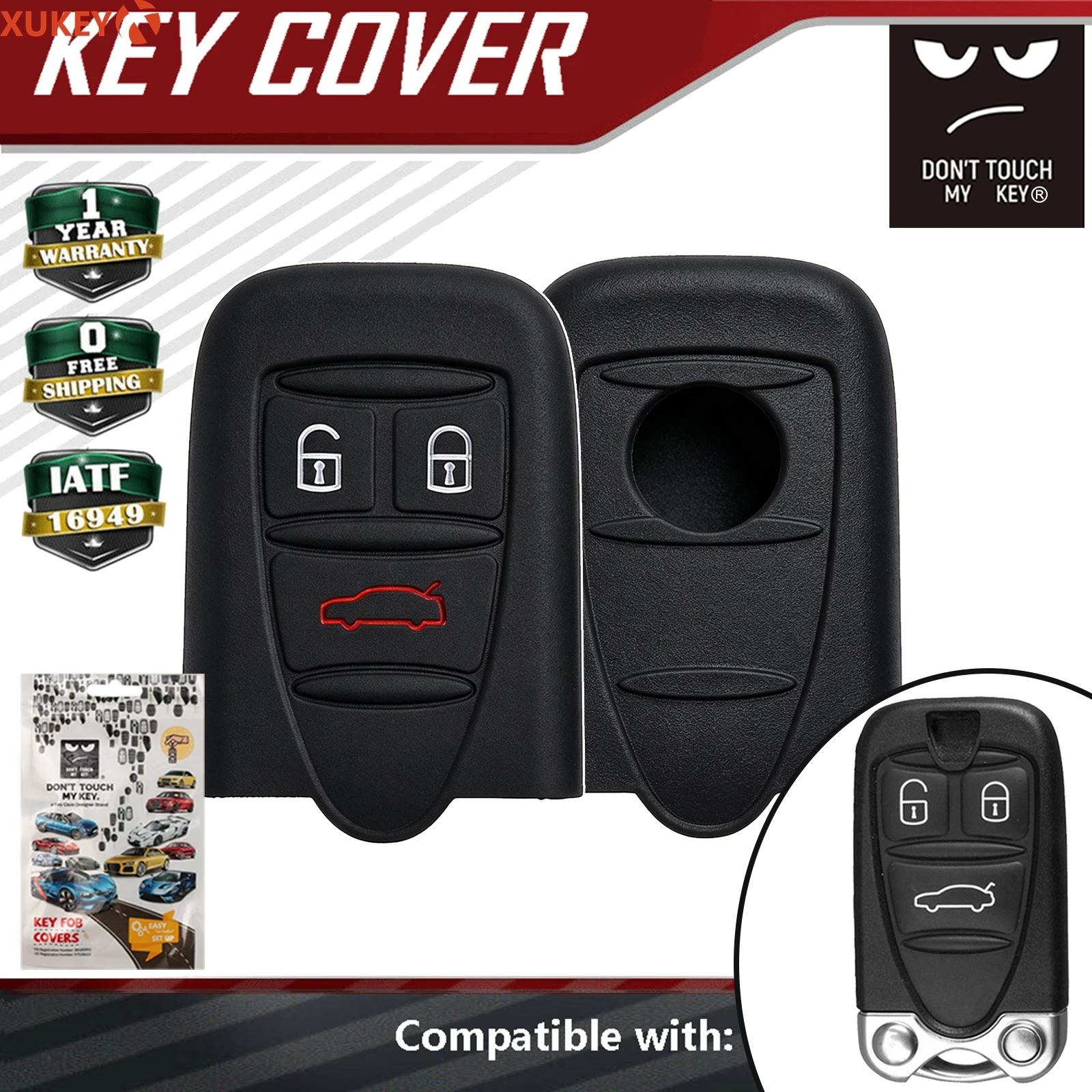 For Alfa Romeo 159 Brera 156 Q4 GT 946 Spider Car Key Chain Ring Case Cover Shell Protect Protection Protector 3 Button Silicone