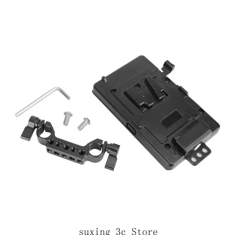 

Aluminum Alloy 15MM Pipe Clamp With Battery Backboard Plate For V Mount Battery Plate In Photography And Videography