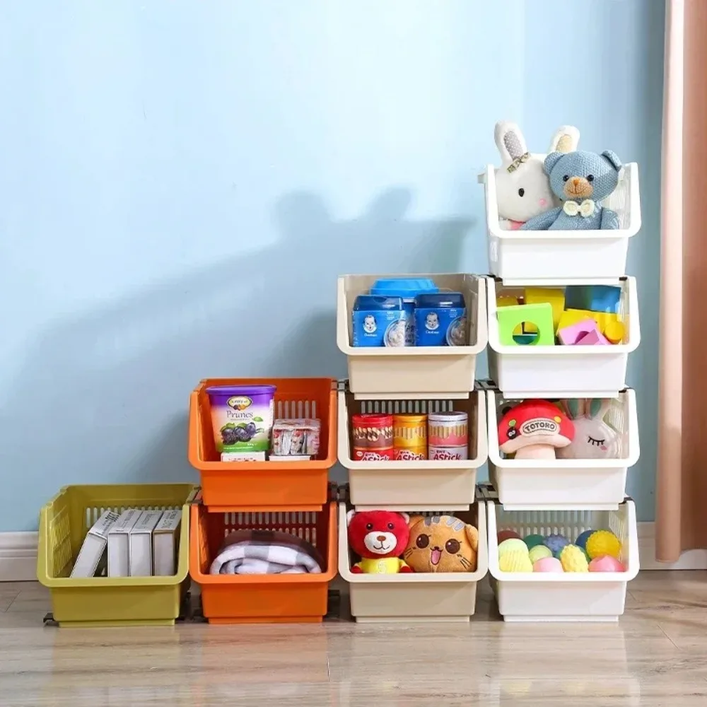 Stackable Bin Stackable Basket Stacking Organization Baskets Storage Basket Shelf Multi-Layer Storage Rack Home Desk Container