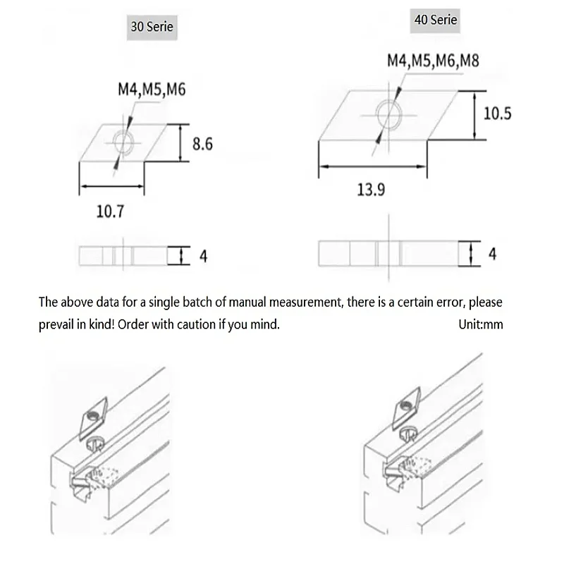M4 M5 M6 M8 Zinc Plated Carbon Steel Parallelogram Nut Rhombus Nuts Block Compatible Nut For Aluminum Profile