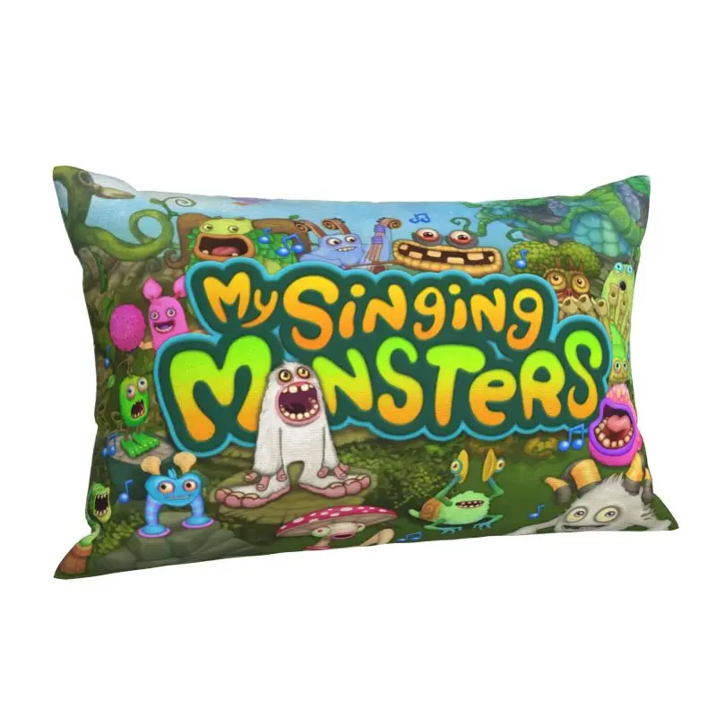 Custom My Singing Monsters Video Games Playground Pillowcase 60cmx40cm Cushions Cover Rectangle Pillowcase