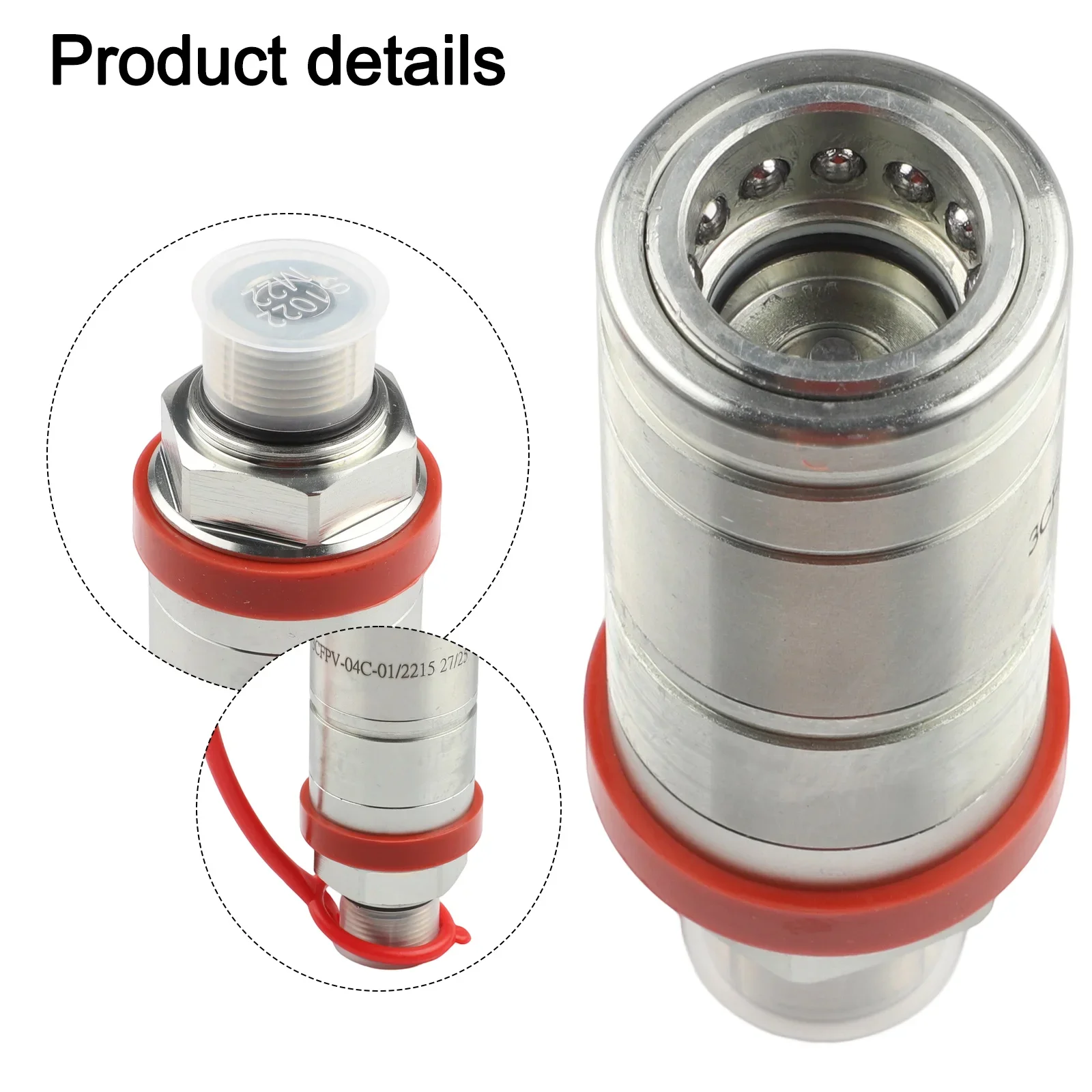 Hydraulic Female Quick Connector AL200979 for 6400 6410 6420 Quick Push Pull Connection with Pressure Relief Valve
