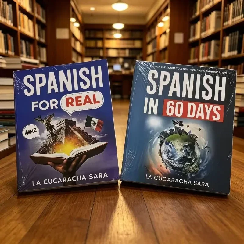Spanish Learning Books, Spanish in 60 Days & Spanish for Real Beginner, Mexican Spanish Self Study Textbook Paperback