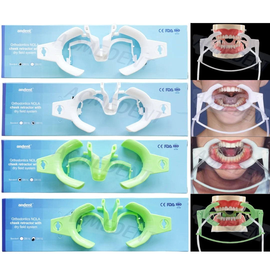 

4Sizes Dental Ortho Nola Cheek Retractor Dry Field System Lip Mouth Opener Tongue Guard Saliva Expand Large/Small Adult/Child