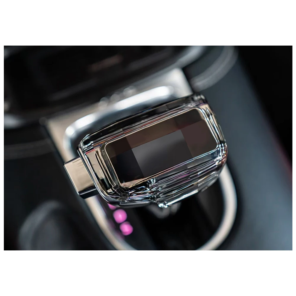 Car Crystal Gear Knob for Ford Mustang 2015-2023 Horse Tag Snake Tag 64Color Ambient Lighting Independent Button to Switch Color