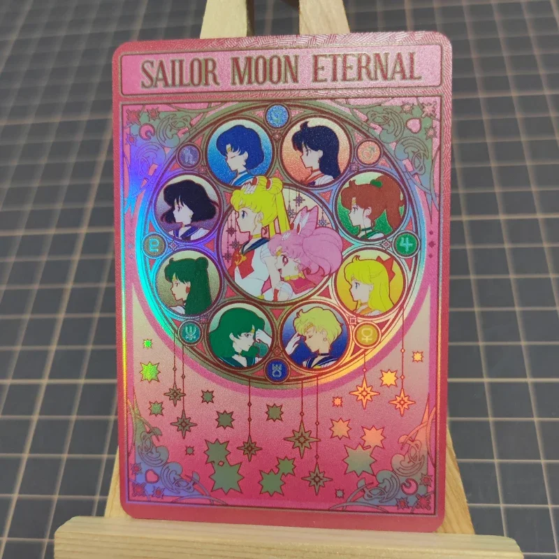 Sailor Moon Chibiusa Mizuno Ami Aino Minako ACG Diy Self Control Collect Signature Trading Flash Card Anime Cartoon OriginalGift
