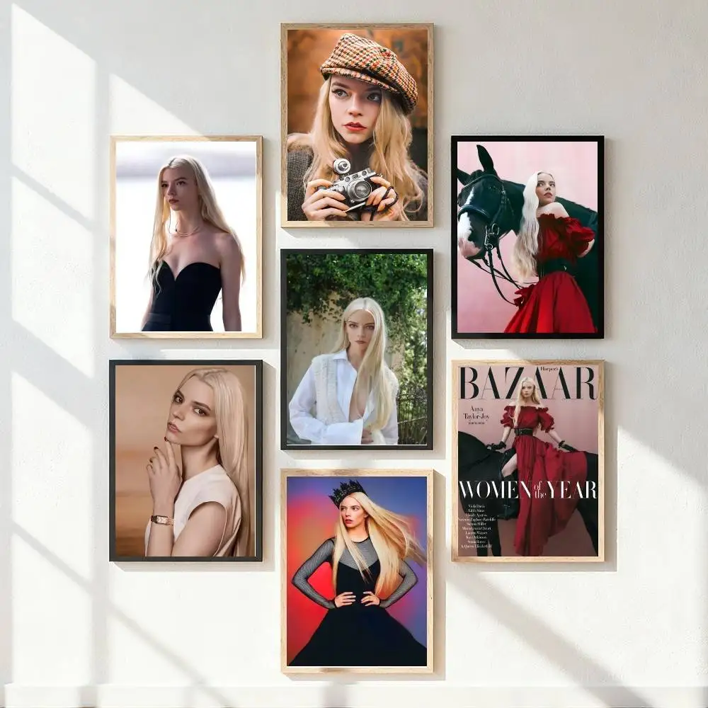 أنثى نجمة أنيا تايلور الفرح ملصق فني ذاتي اللصق مقاوم للماء ورقة ملصق مقهى بار غرفة جدار ديكور