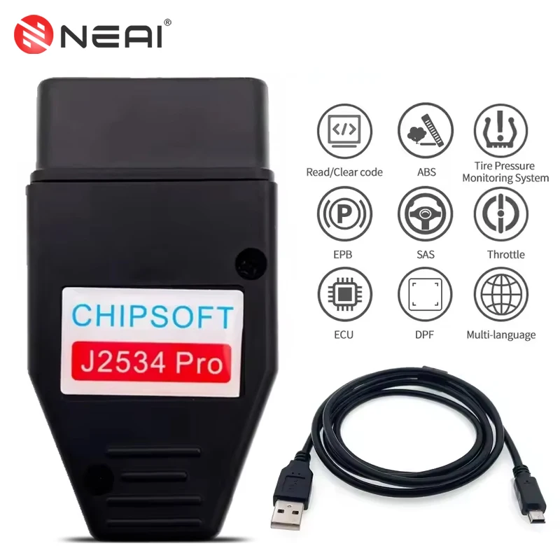 

Адаптер Chipsoft J2534 Pro K-Line CAN BUS CANHacker для диагностического инструмента Renault VCI, инструмент для нанесения микросхем ECU с чипом-нагрузчиком 1,97,7