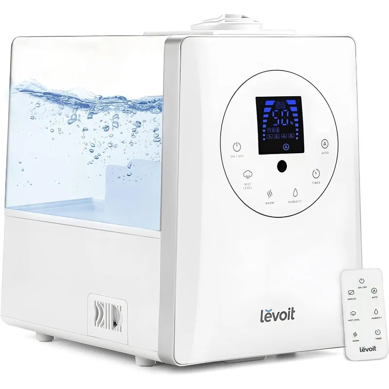 

LEVOIT Humidifiers for Bedroom Large Room Home, 6L Warm and Cool Mist Ultrasonic Air Vaporizer for Plants and Whole House