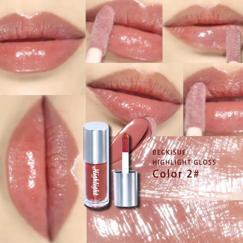 8 Colors High Glossy Mirror Lip Gloss Long Lasting Transparent Lip Glaze Deep Moisturizing Lipstick Waterproof Lip Balm Makeup