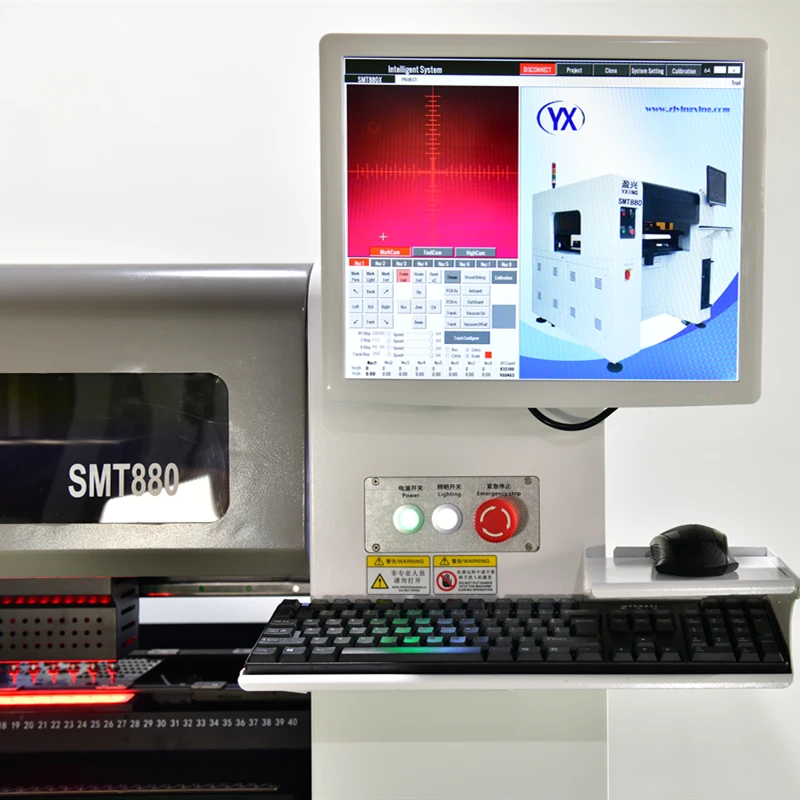 Stock in EU SMT SMD LED Pick and Place Machine SMT880 with 8 Heads 80 Feeders Pick and Place Device