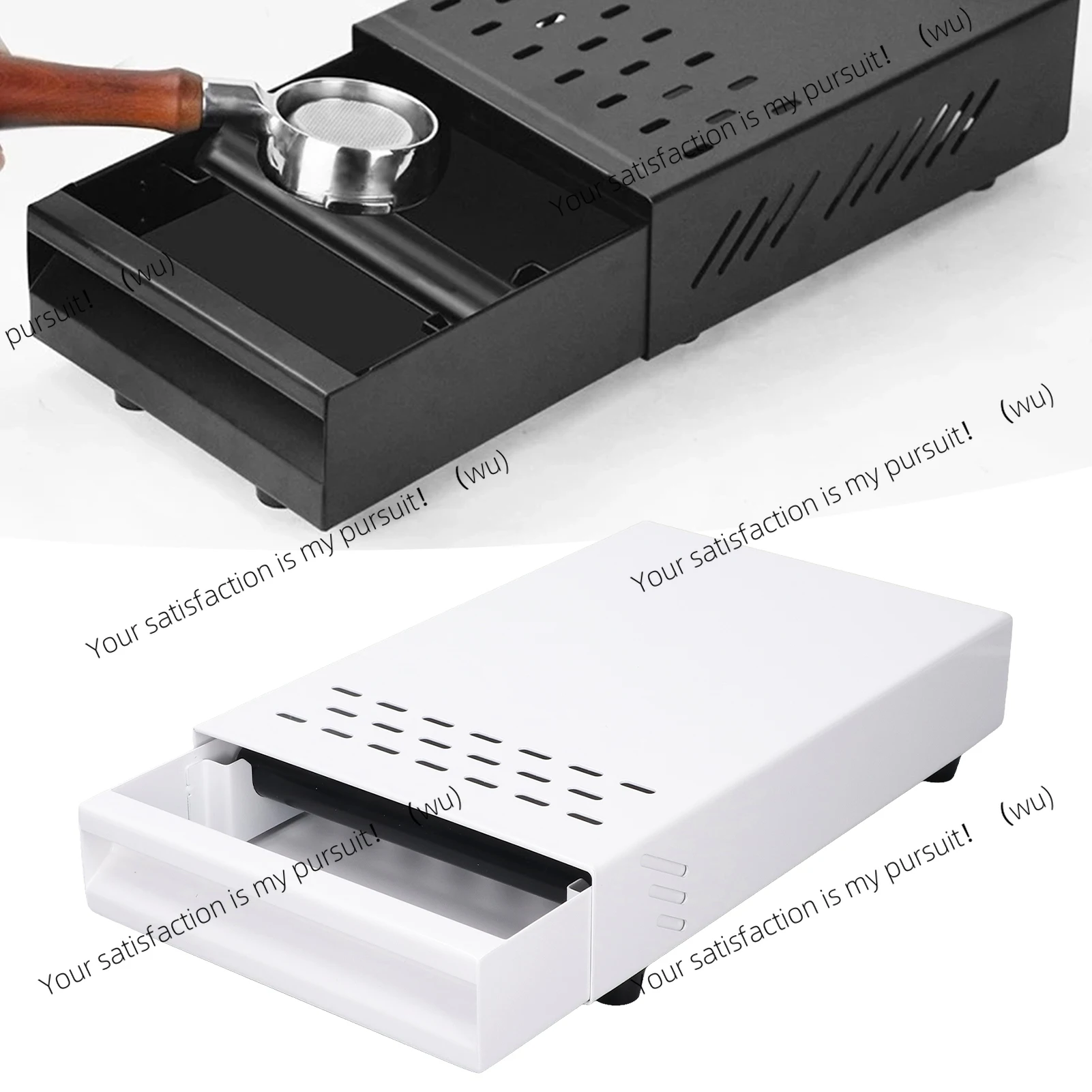 

Cajón de caja de golpe de café, caja polvo residuos café engrosada acero inoxidable para tienda doméstica