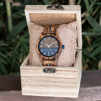 BOBO BIRD Men's Watches Niche Wooden Unique Quartz Watch for Men Week and Date Display Customized Drop Shipping