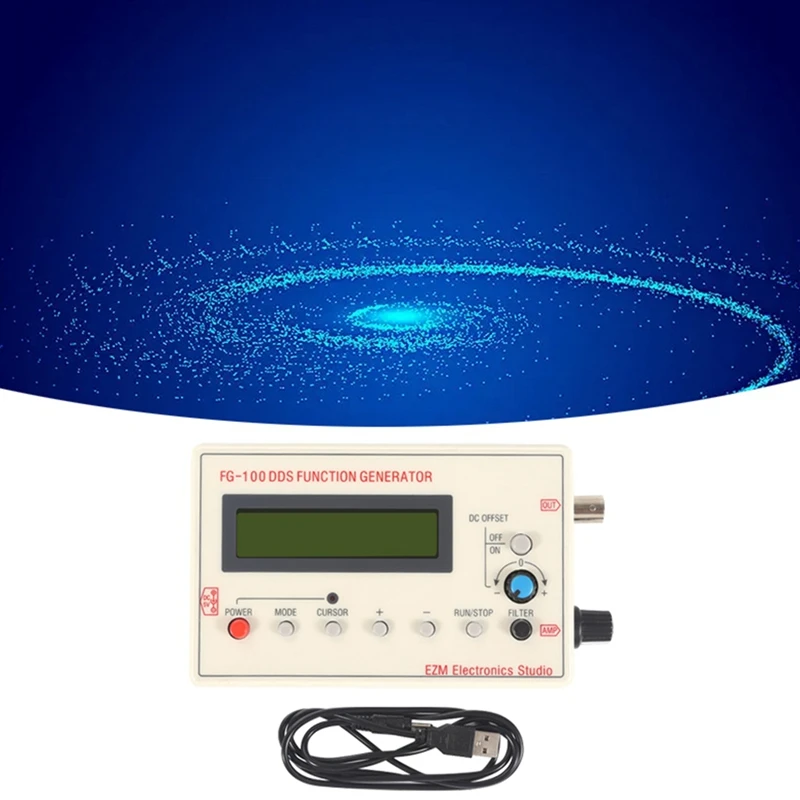 DDS Função Gerador de Sinal, Função Gerador de Sinal, FG-100, 1HZ-500KHZ, Osciloscópio de Frequência Multi-Funcional