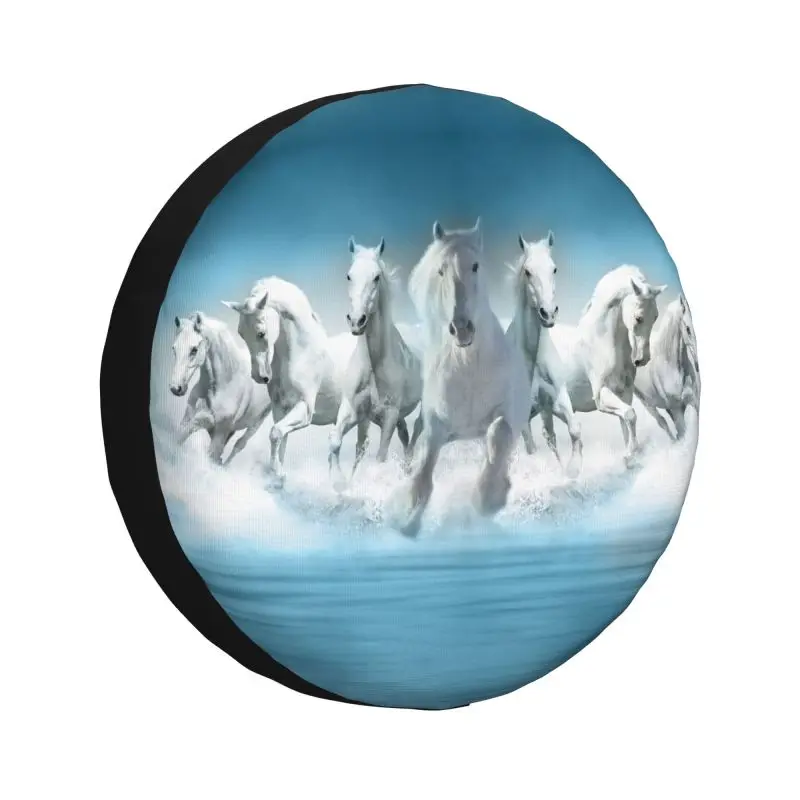 Classic Horse Running Painting Spare Wheel Cover for Mitsubishi Pajero 4x4 RV Custom Animal Tire Protector 14\