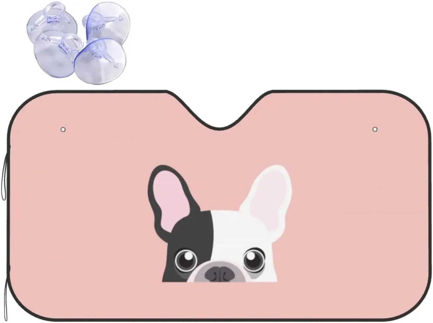 

Cute French Bulldog Pattern Sun Shade Front Window Sunshade for Most Sedans SUV Truck Blocks Uv Rays Keeps Your Vehicle Cool