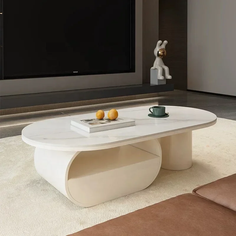 

l New high-end exquisite luxury modern oval living room furniture with drawers Central table