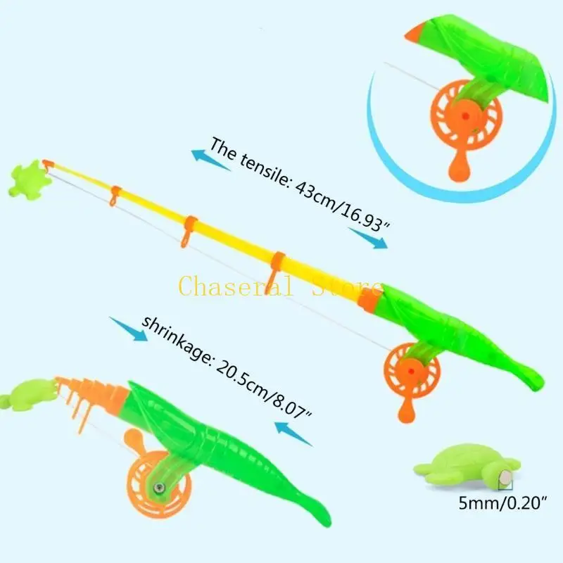 E7CE Fishing Rod พลาสติกปลาลอยน้ำทะเลสัตว์ทะเลเกมการเรียนรู้การศึกษาของเล่นสำหรับเด็ก
