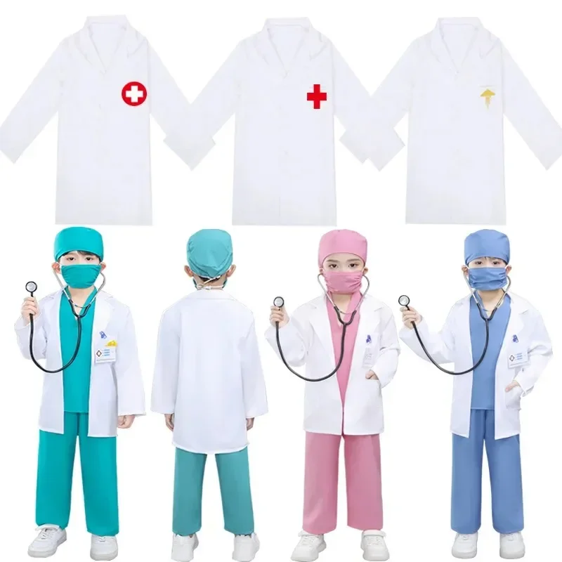 1. Children Pretend Doctor Nurse Uniform Set Role Play Costume for Preschool Education Stage Activities