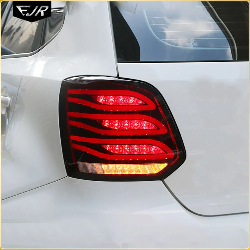 For 11-18 Volkswagen Polo Tail Light Assemblies, Polo Modified Led Driving Lights, Flowing Turn Signals, Brakes