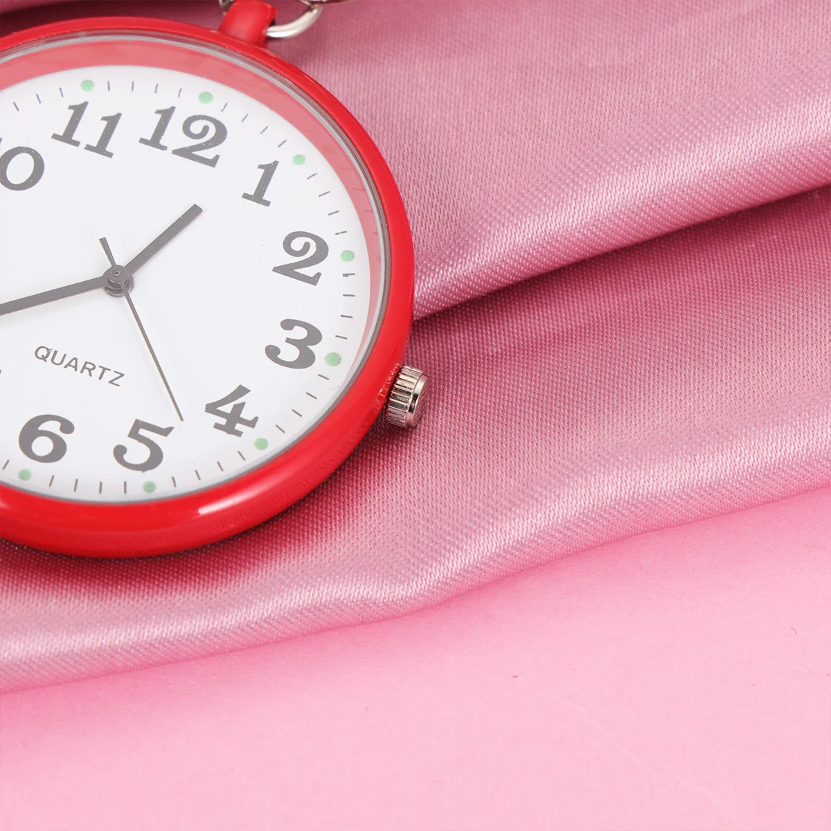 Retro Red Hanging Pocket Watch Vintage Pendant Chain Necklace Chic Fashion Accessory Gift Necklace Pocket Watch