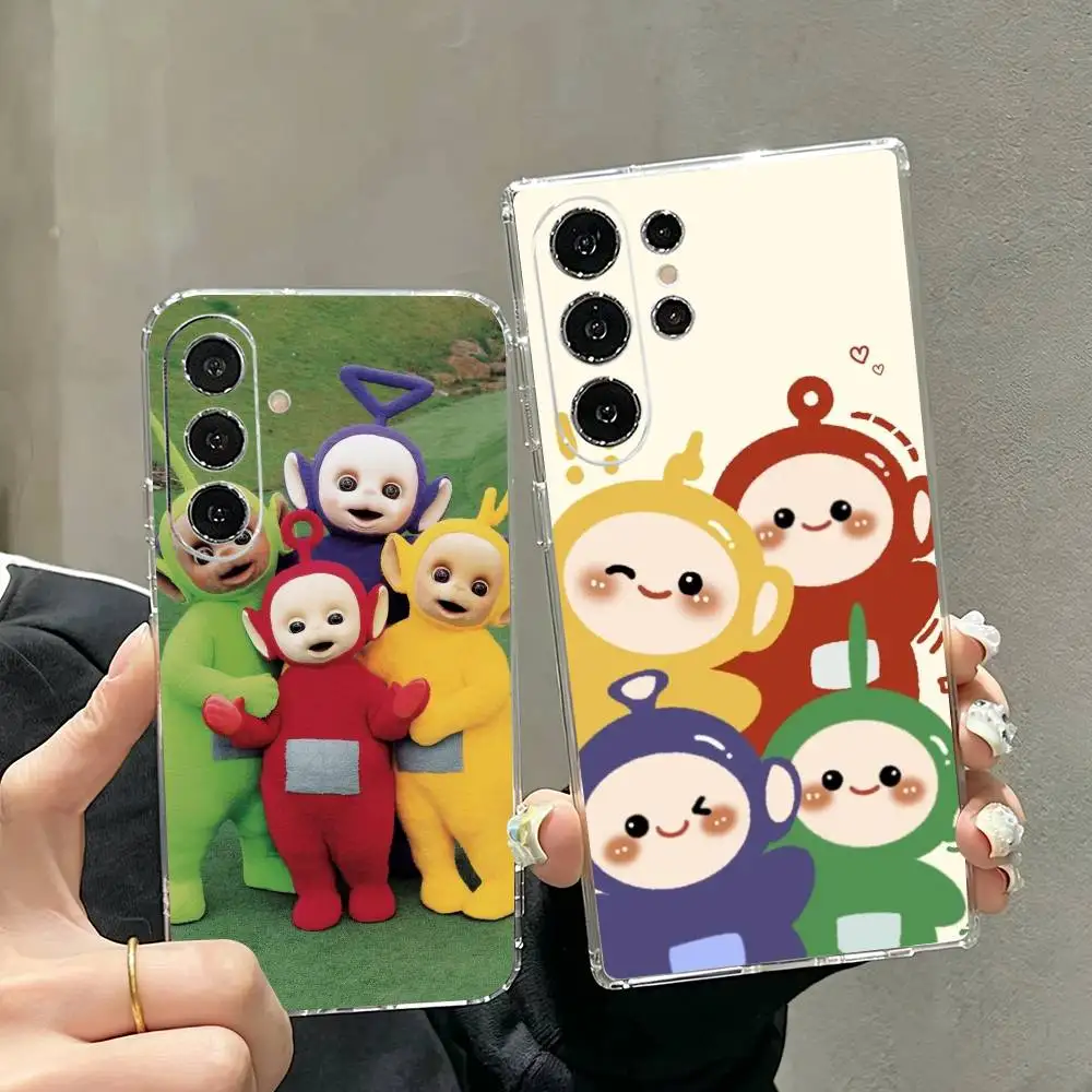 Cute Cartoon Teletubbies  Phone Case For Samsung S25,S24,S21,S22,S23,S30,Ultra,S20,Plus,Fe,Note,10,9,5G Transparent Cover