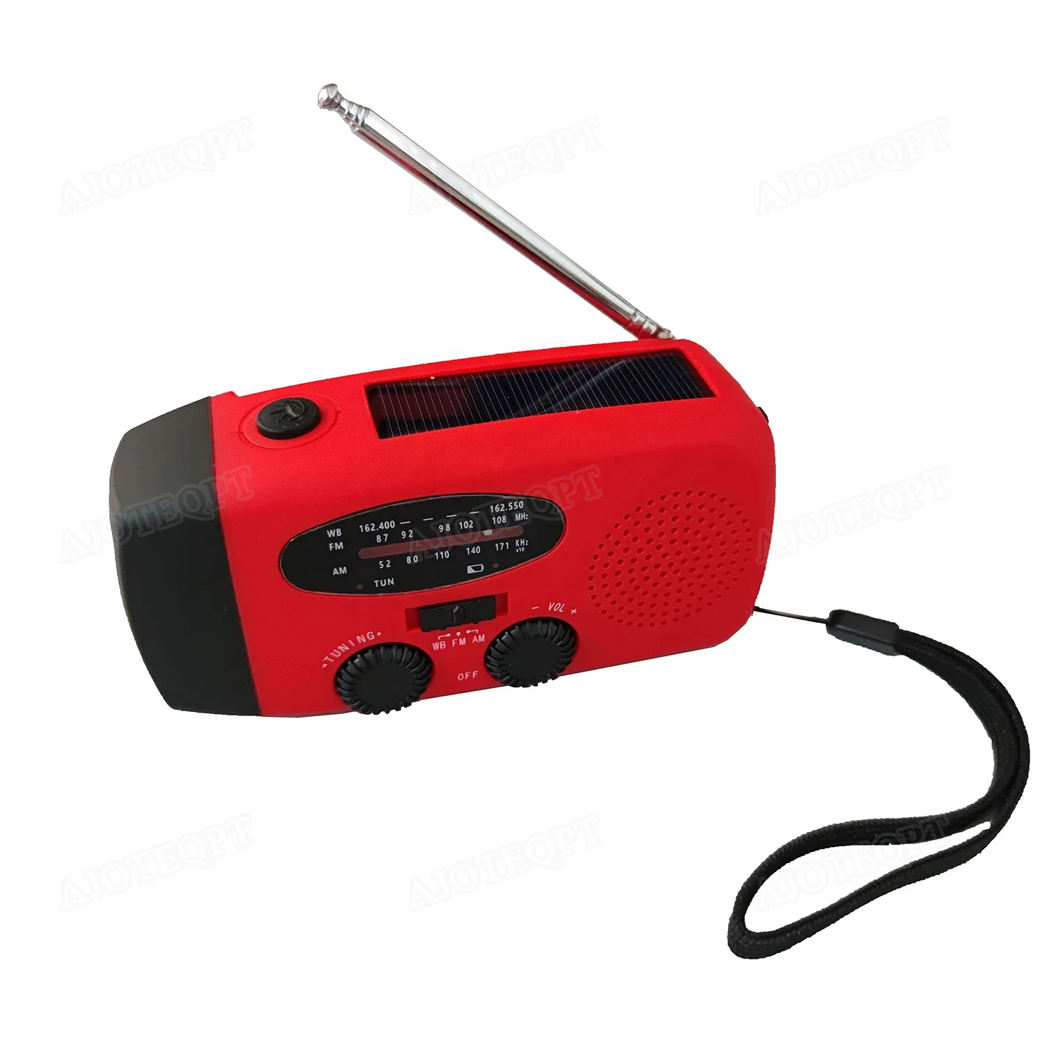 AHand Crank Self Powered AM FM NOAA Solar Radio Portable Emergency Weather Radio