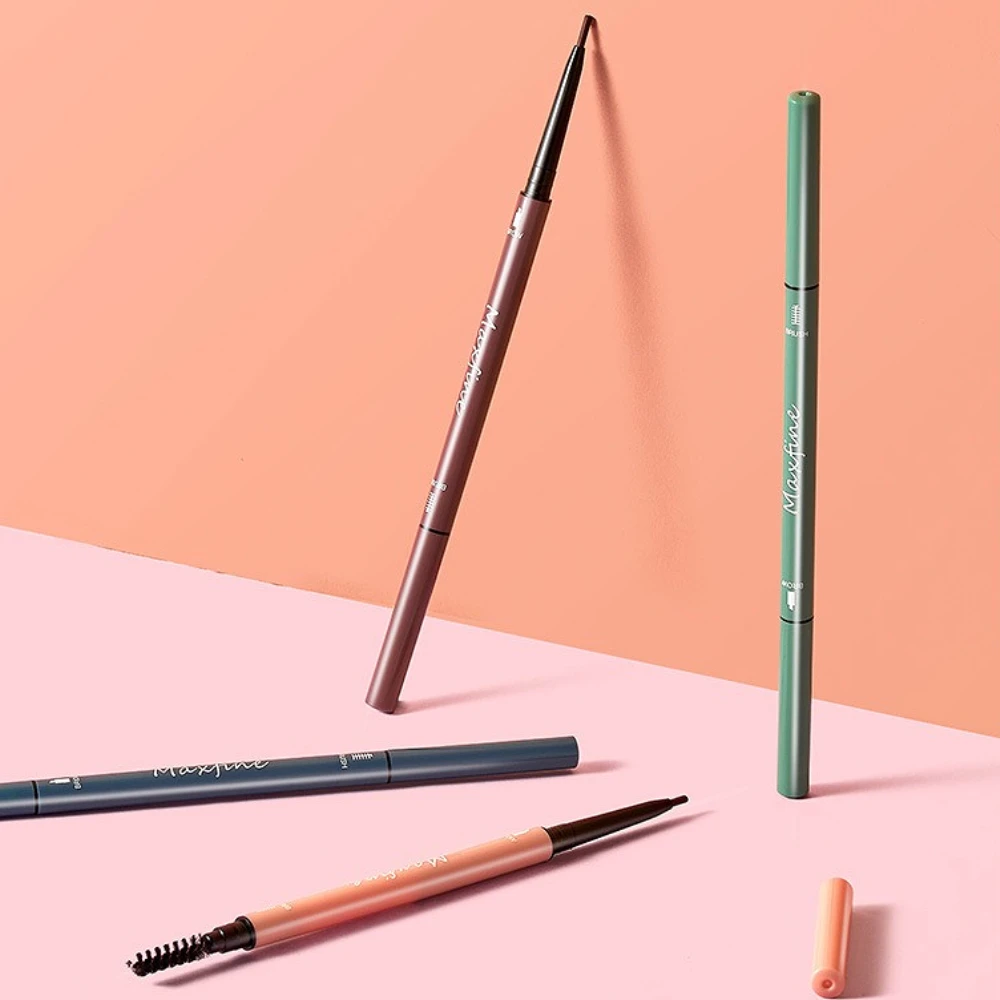 Crayon à sourcils triangle ultra-fin Maxfine |   Imperméable longue tenue 6 couleurs |   Moduleur précis des sourcils Morandi Cool Brown
