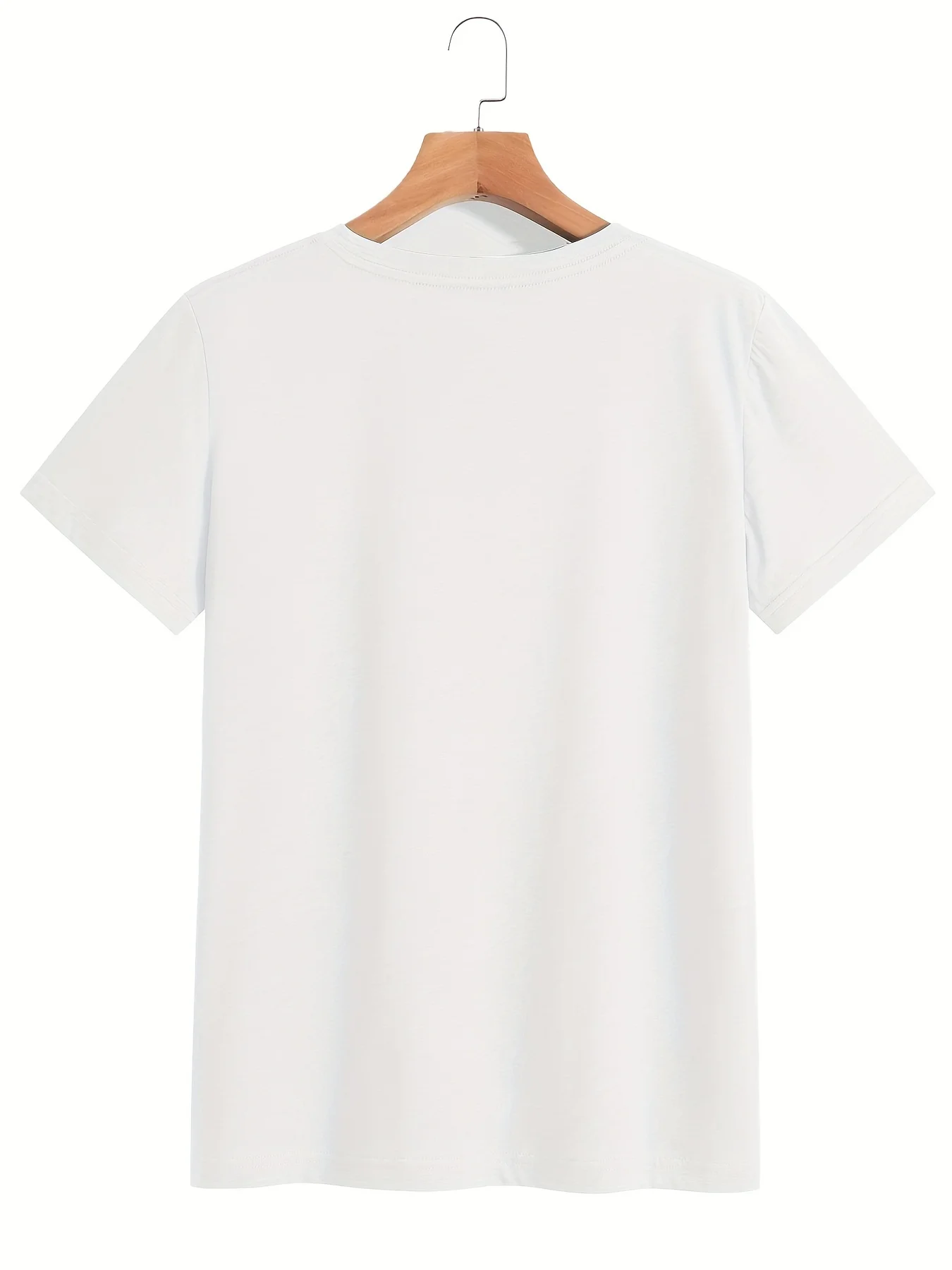 تي شيرت برقبة دائرية وطبعة قمر ونجمة، بلوزة صيفية كاجوال بأكمام قصيرة، ملابس نسائية