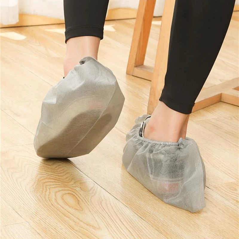 Disposable Boot & Shoe Covers 100PCS Non-Woven Boot Booties Covers Overshoes for Indoor Floor Carpet House Foot Protector Covers