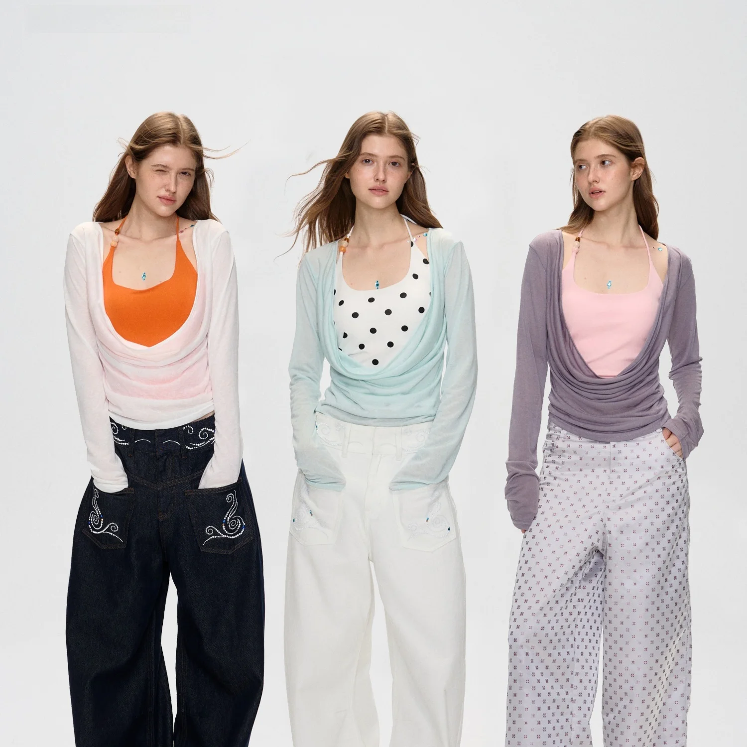 

0AMsotiiiiired Women's Long Sve UV Protection irt Casual Slim Fit V-Ne Lenzing Lyocell Fiber Summer T-irt