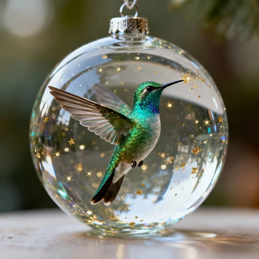 Nature Bird Christmas Tree Decorations Hanging Pendant Ornaments for Home Wreaths Indoor Holiday Decoration Red Azure