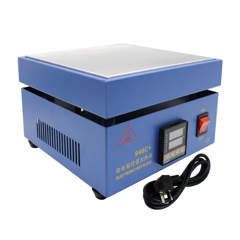 LCD Touch Screen Repair 946C+ Electronic Hot Plate Preheat Digital Preheating Station 200x200mm For PCB SMD Heating
