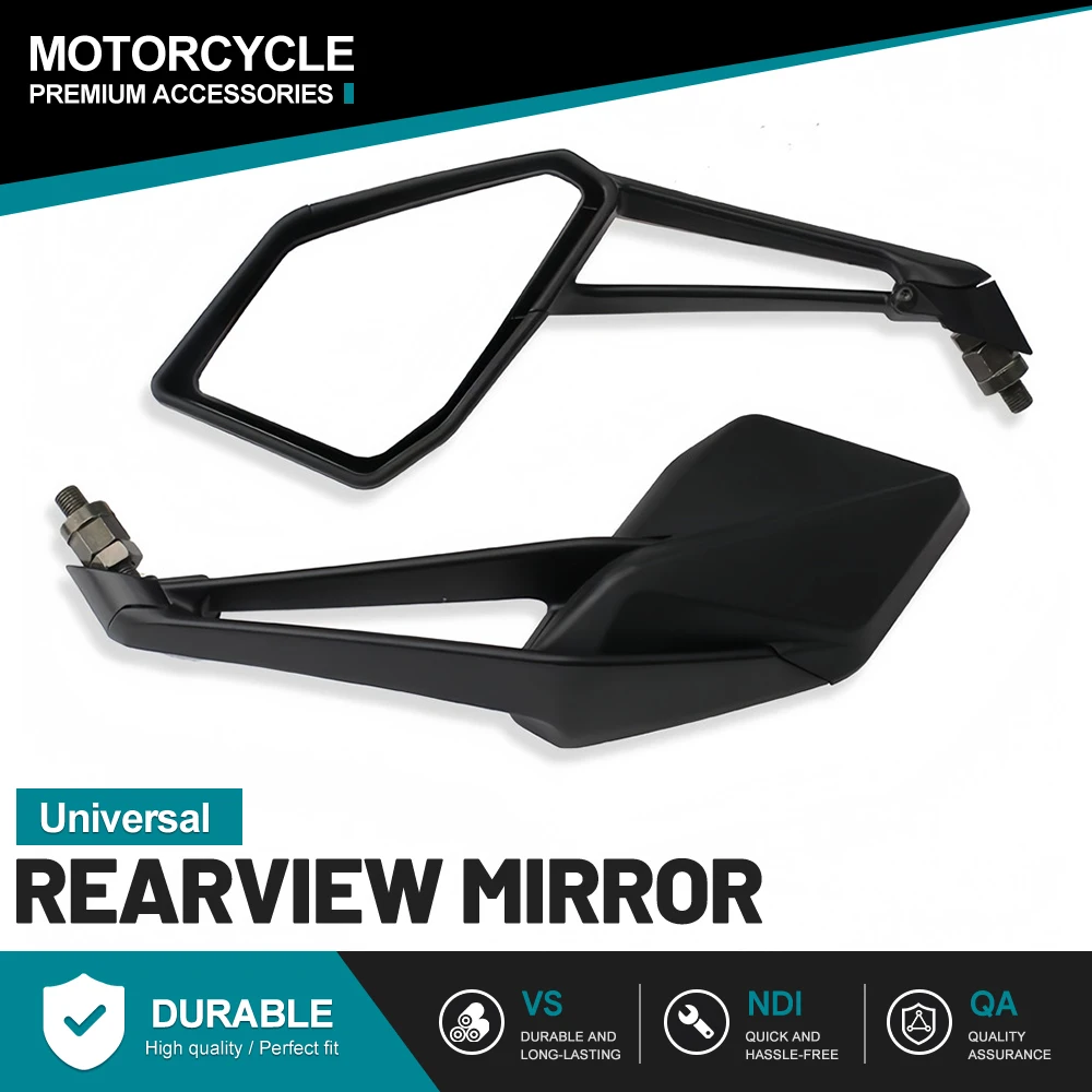 Motorcycle Handlebar Bar Mirrors Aluminum Replacement For Kawasaki Z1000 2014-2021 Motorcycle Left Right Motorcycle Rear View